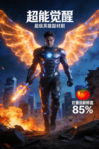美剧《超能觉醒》海报 - 超级英雄题材剧，烂番茄新鲜度85%